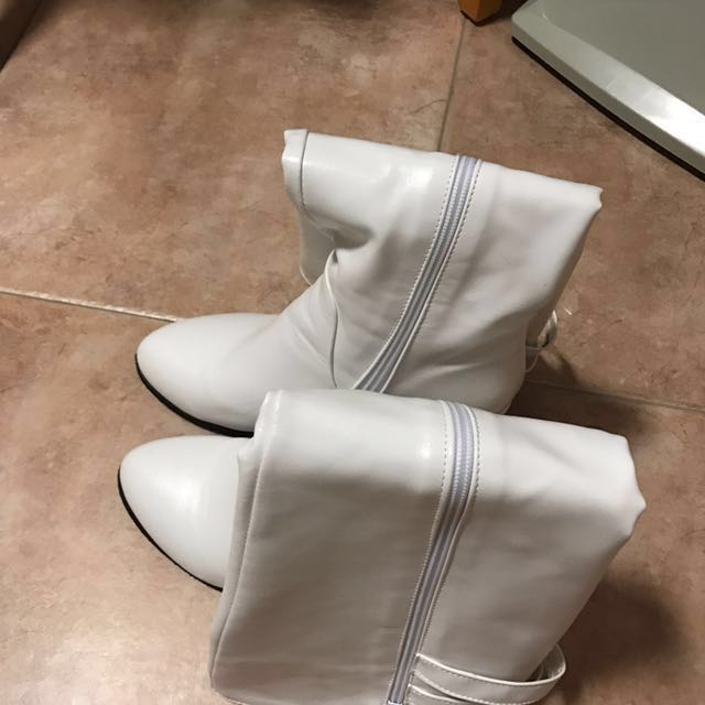 white cosplay boots