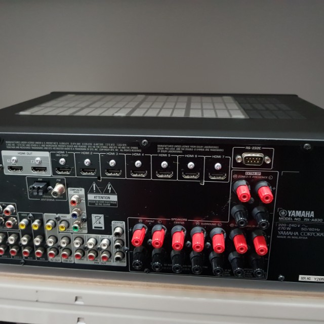 Yamaha RXA830 7.2 Network AV Receiver, Audio, Soundbars, Speakers