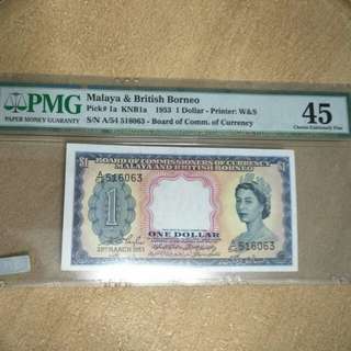 Malaya & British Borneo $1(Queen Elizabeth 1953)
