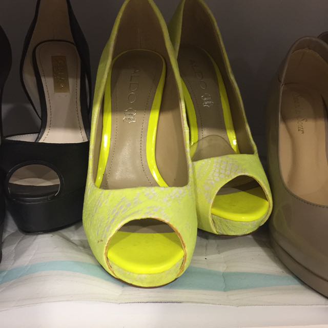 lime yellow heels