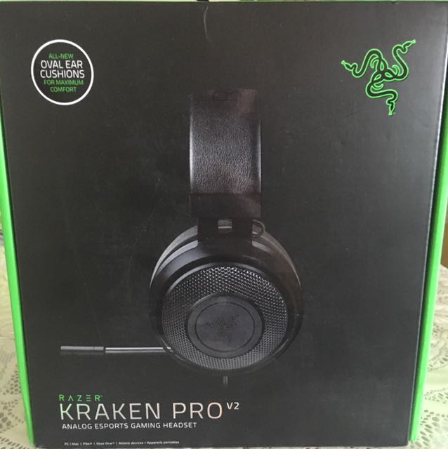 Bnib Razer Kraken Pro V2 Black Electronics Computer Parts Accessories On Carousell