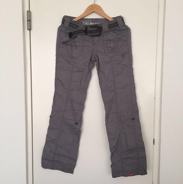 kennis Oost Timor Kwestie edc by esprit PLAY trousers with belt, Women's Fashion, Bottoms, Other  Bottoms on Carousell
