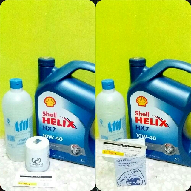 Engine Oil Shell Helix Hx7 Minyak Hitam Auto Accessories On Carousell