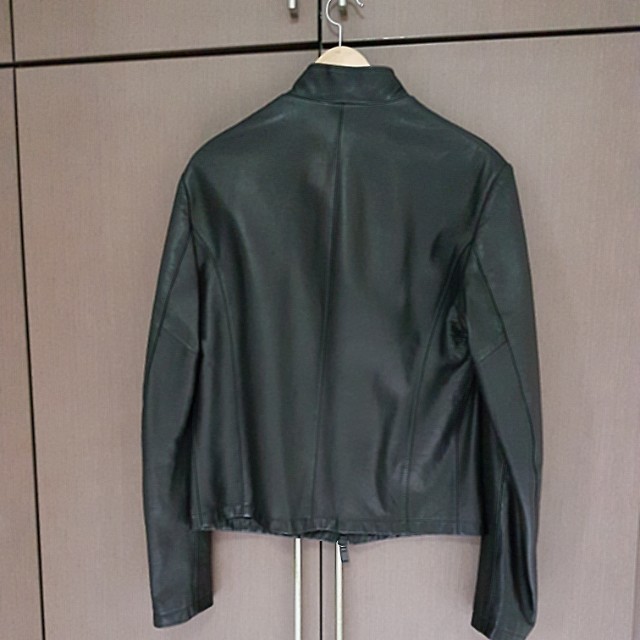 Giorgio armani leather discount jacket