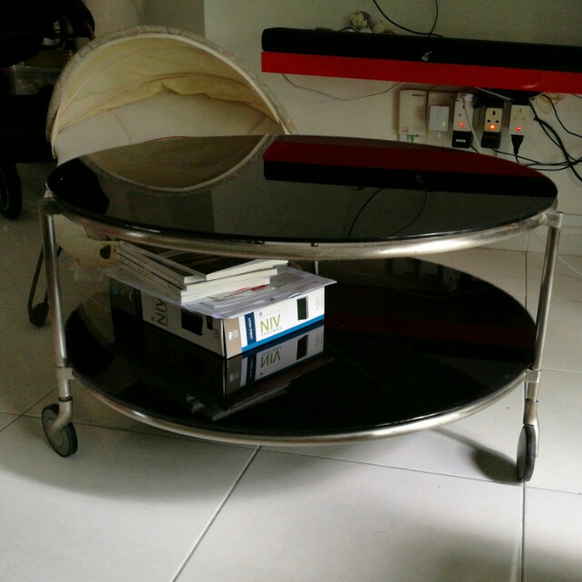 Ikea Coffee Table Round Glass Black Furniture Tables Chairs On Carou Ikea Coffee Table Round Glass Black, Ikea Round Black Glass Table