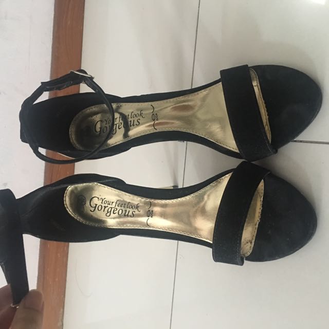 gold heels new look
