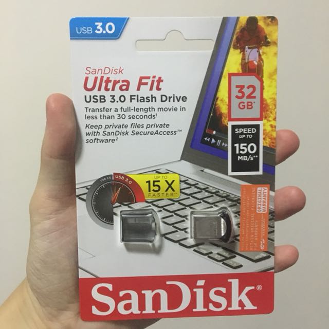 Sandisk 32gb Ultra Fit Usb 3 0 Flash Drive Electronics Computer Parts Accessories On Carousell