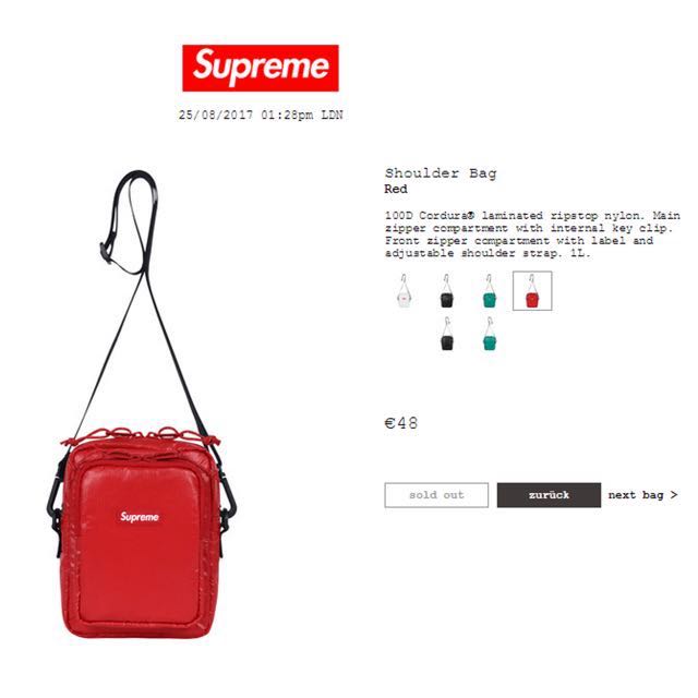 supreme shoulder bag retail