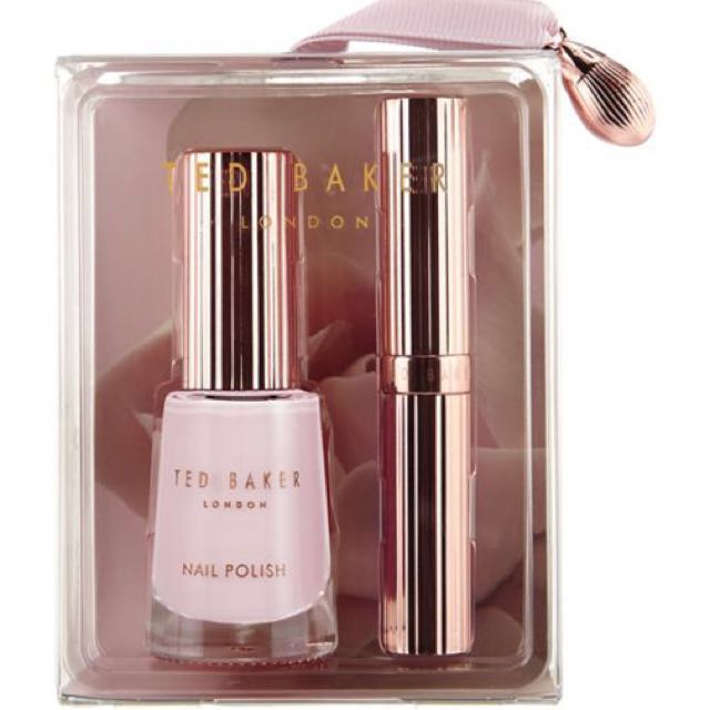 nail polish and lipstick gift set