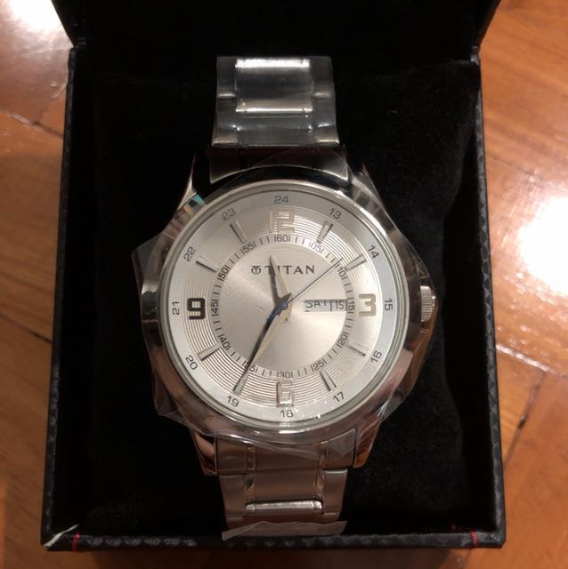 silver watch mens titan