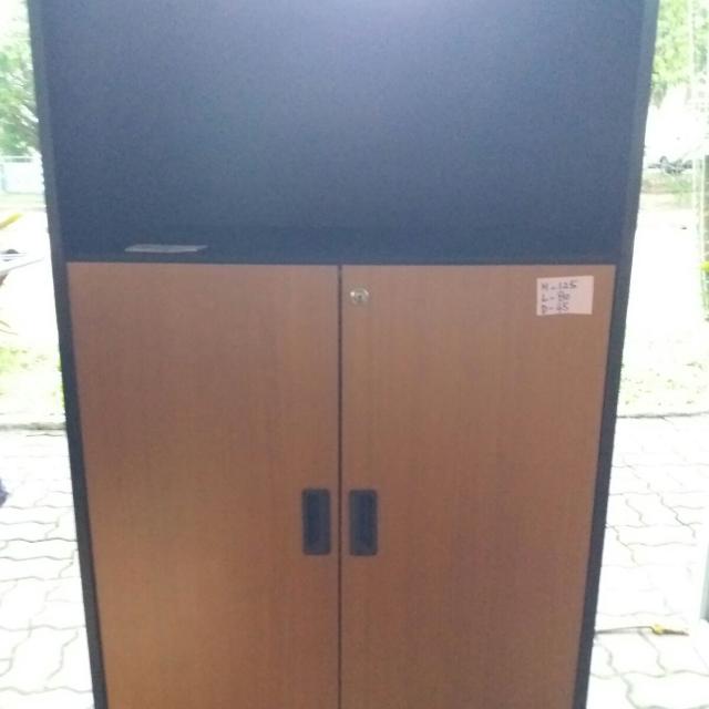 Wooden Cabinet With Top Open Shelf N Bottom 2 Doors Type 2 Units