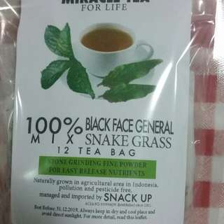 Black Face General with sabatg snake grass tea bags - 12 tea bags per pks
