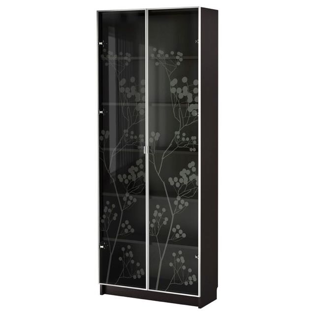 Billy Valbo Bookcase Wood Glass Doors Furniture Shelves