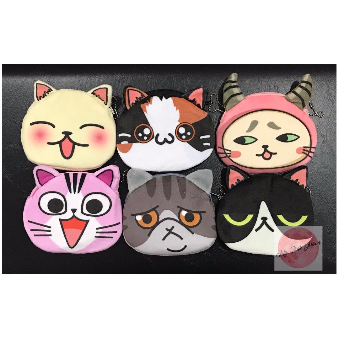 Cat face coin sale purse