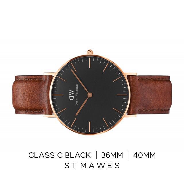 Daniel wellington classic hotsell black durham 40mm