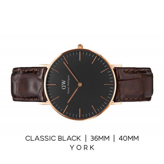 Daniel wellington classic black sales york