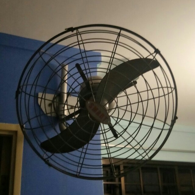 Industrial metal wall fan, Furniture & Home Living, Lighting & Fans