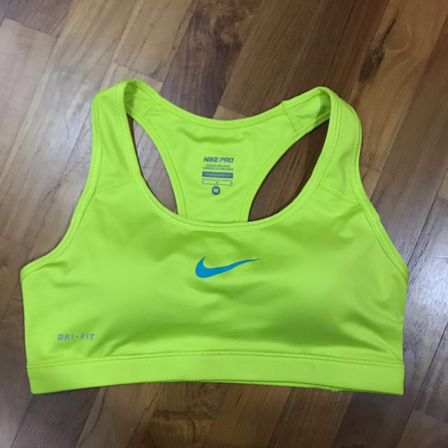 Nike Pro yellow sports bra, Sports 