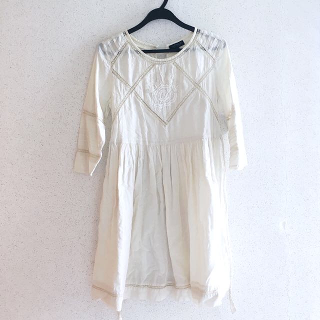 Topshop white sales embroidered dress