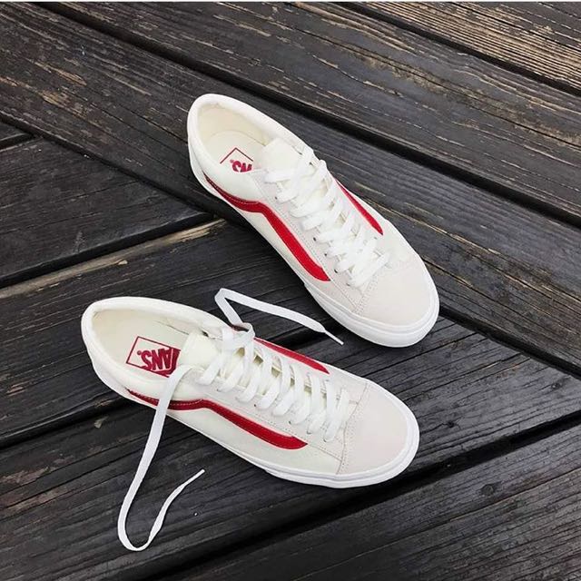 vans style 36 marshmallow racing red