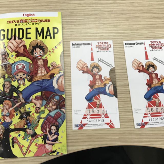 2 Tokyo One Piece Tower Tickets Tickets Vouchers Event Tickets On Carousell