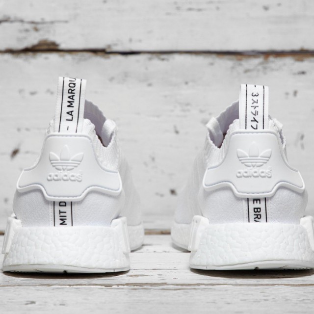 UK6.5 9 10 Adidas NMD R1 PK Triple White Japan Men s Fashion Footwear Sneakers on Carousell