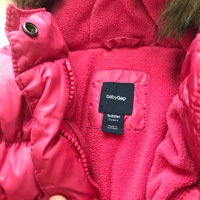 Gap pink coat hot sale