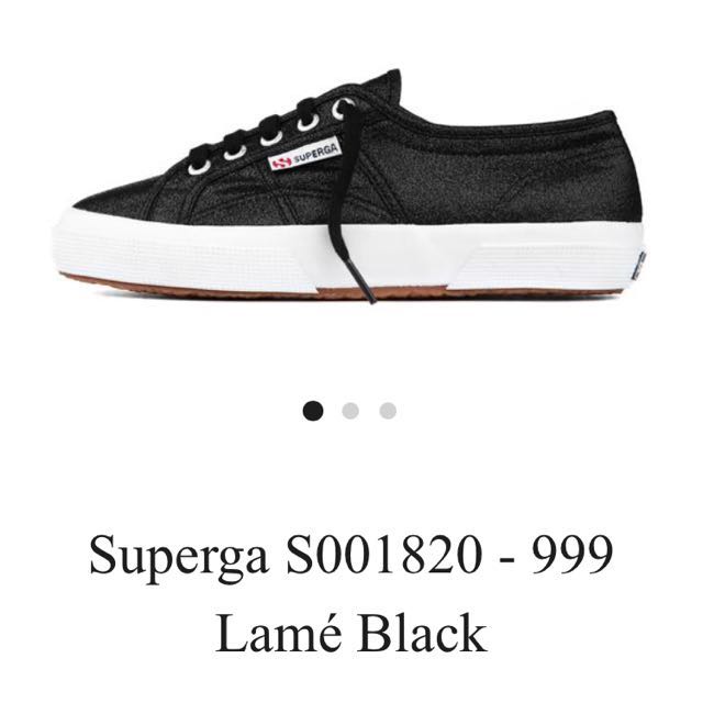 superga lame black