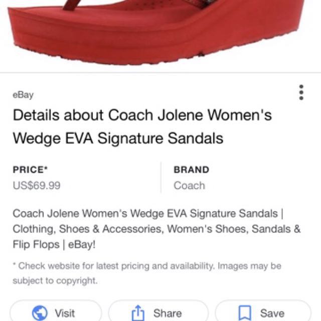 coach jolene wedge flip flops