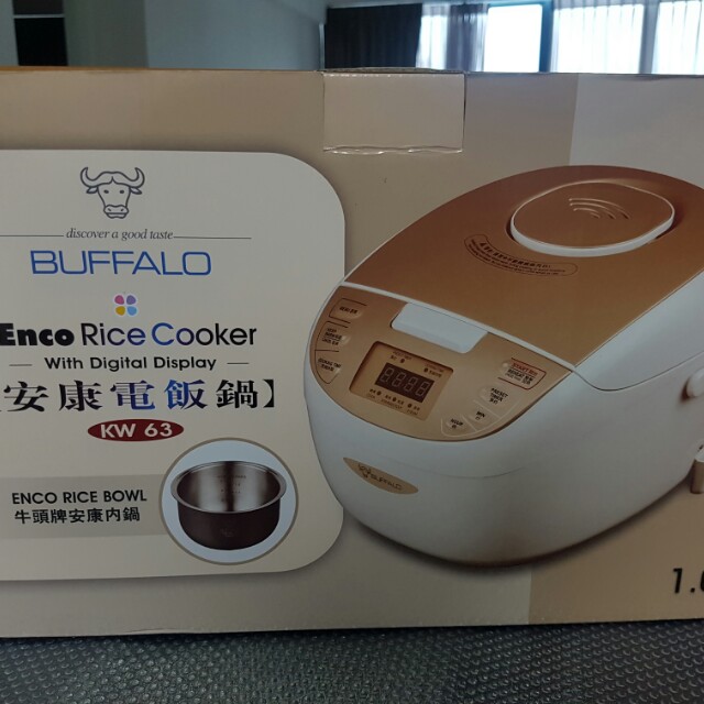 Qoo10 - Brand new 1 litre Buffalo Enco Rice Cooker model no. KW63 one year  war : Small Appliances