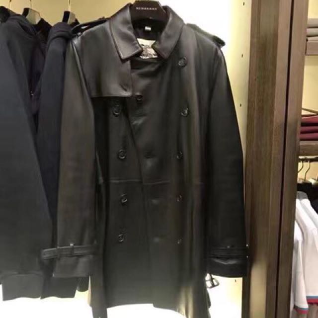 Burberry 男款超質感皮衣大衣夾克外套風衣, 他的時尚, 外套及戶外衣服在旋轉拍賣