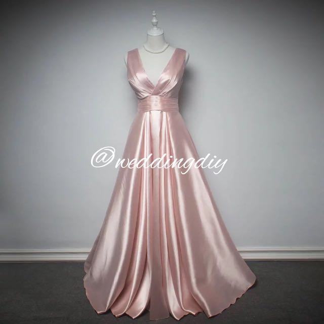 pink long gowns