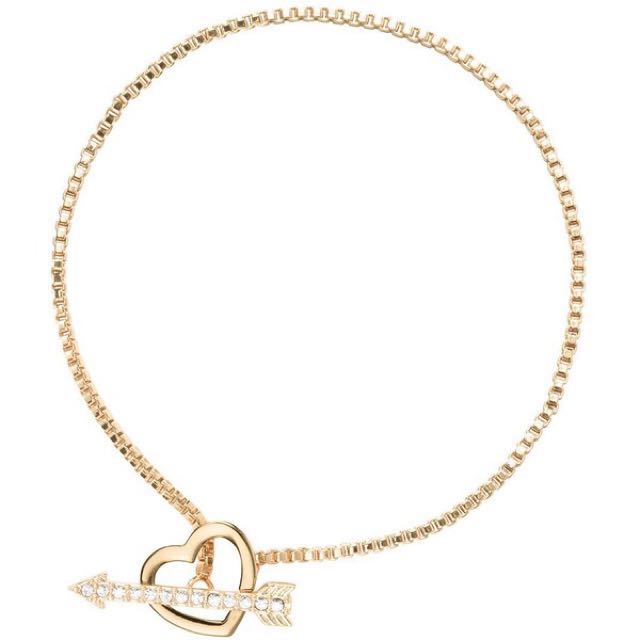 Kate Spade Love List Heart and Arrow Toggle Bracelet, Luxury, Accessories  on Carousell