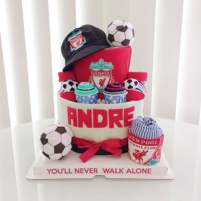 soccer diaper cake