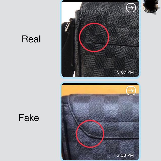 Real vs Fake Louis Vuitton Messenger District Monogram Eclipse PM Noir  Black 