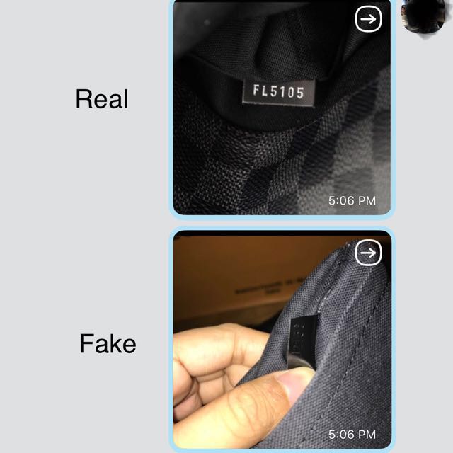 Real vs Fake Louis Vuitton District PM N42710 from Supkicks 