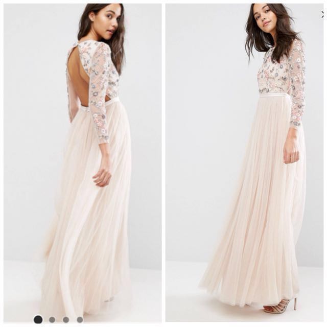 Ditsy scatter tulle midi dress clearance