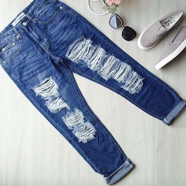 bf tattered jeans