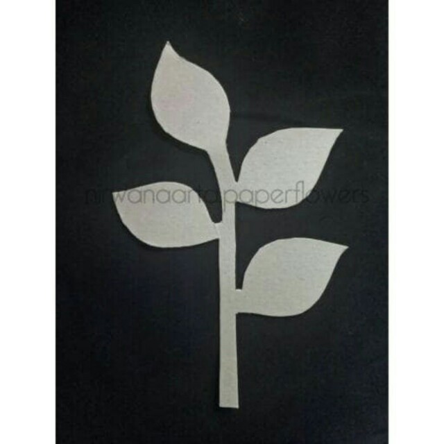 Template Leaf Cetakan Daun Pola Daun Paper Flower Backdrop