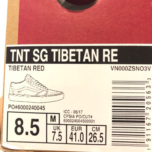 Vans tnt sg deals tibetan red
