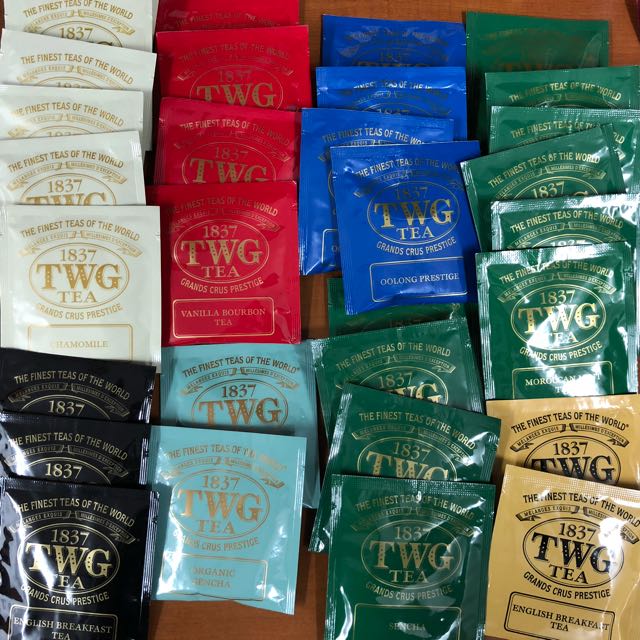 TWG tea flavor variant in sachet on granite and concrete wall background  Stock Photo - Alamy