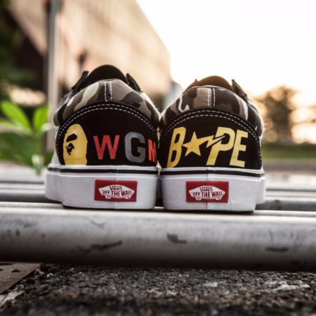 vans old skool bape camo