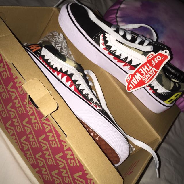 camo bape vans