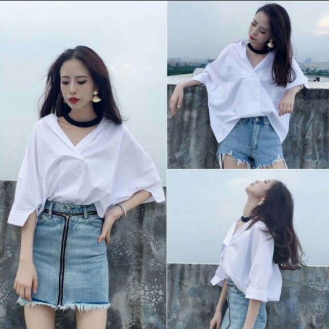 korean white top