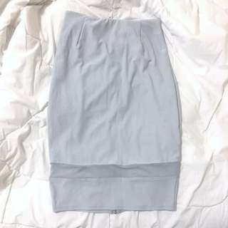 Grey Mesh Insert Skirt