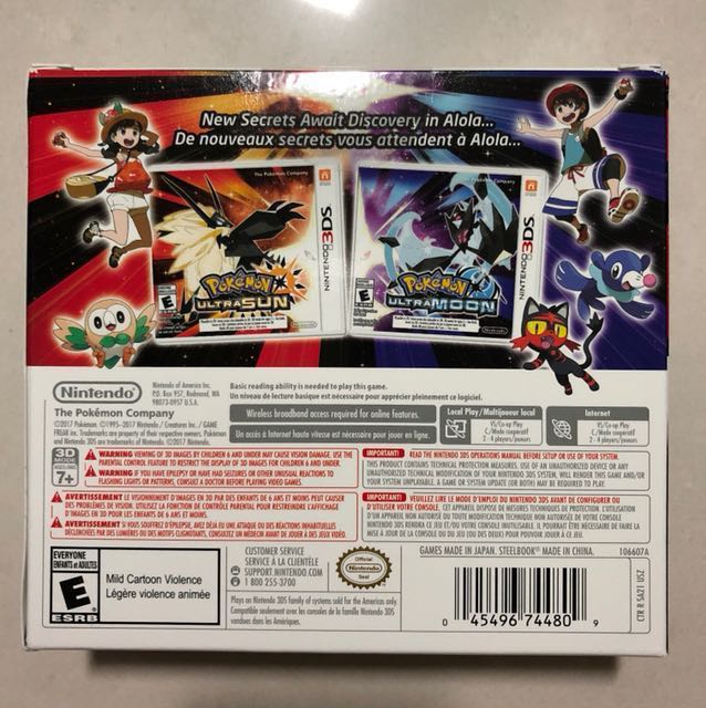 Pokémon ultra sun and ultra shop moon steelbook dual pack