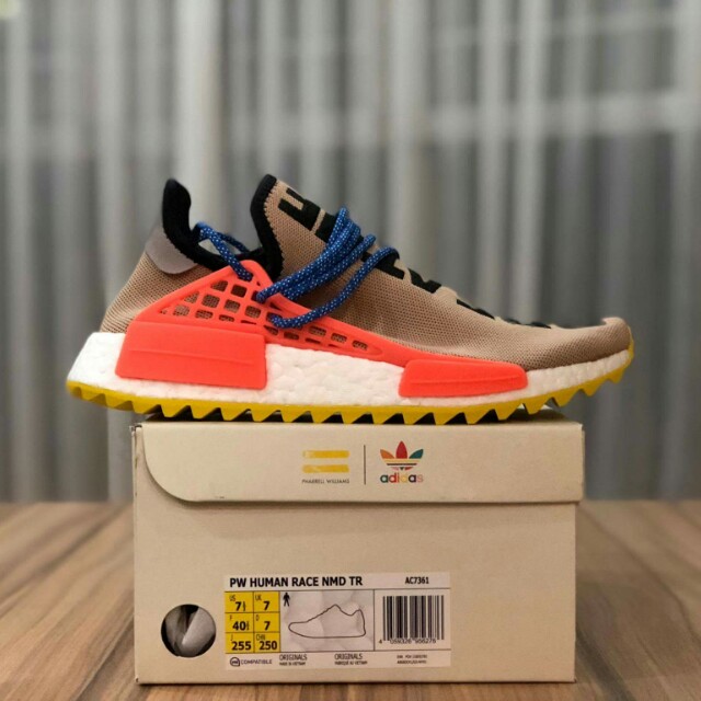 Adidas human race pale nude top