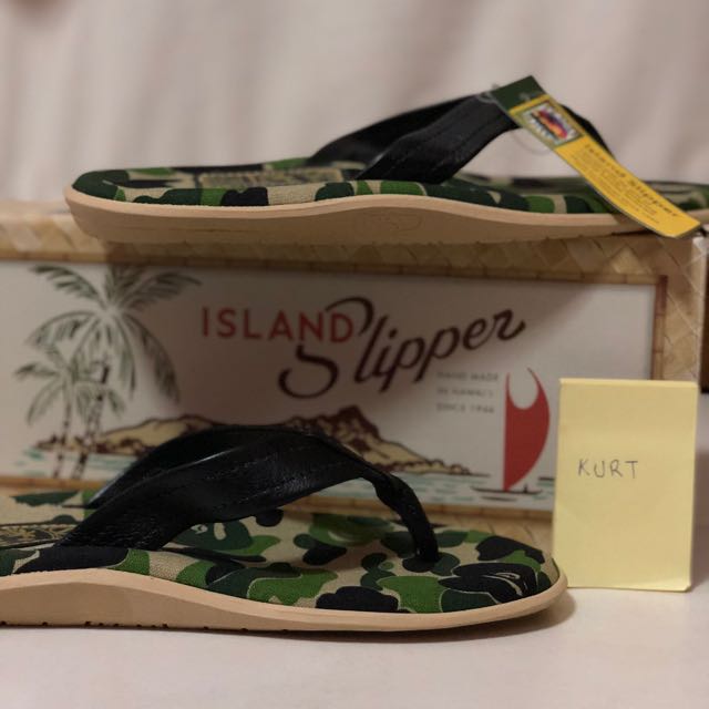 Bape ABC Island Slipper, Men's Fashion, Footwear, Flipflops and Slides ...