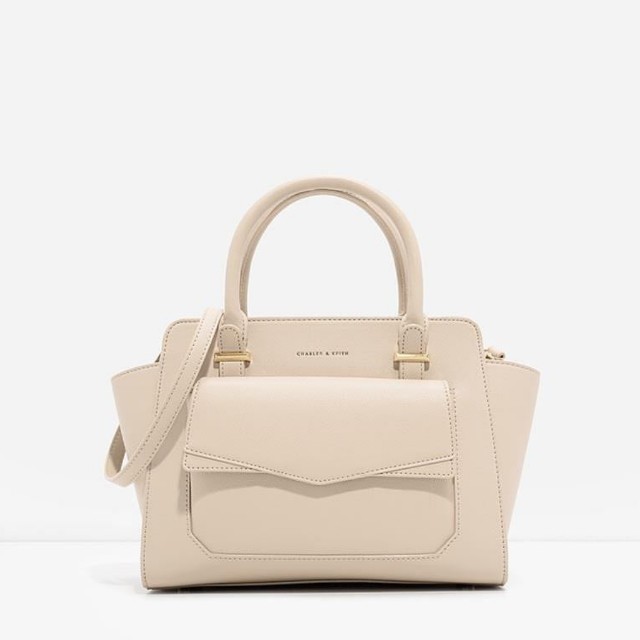 charles & keith structured trapeze bag 2018