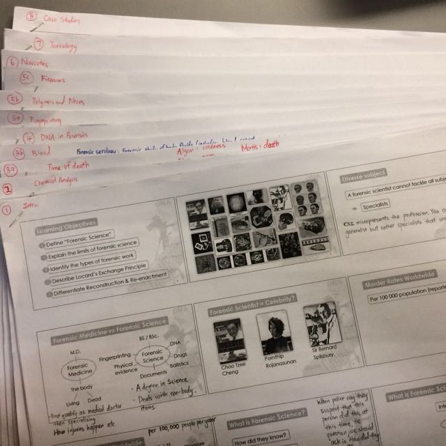 CM8002 / CM8022 Forensic Science Lecture Notes, Hobbies & Toys, Books ...